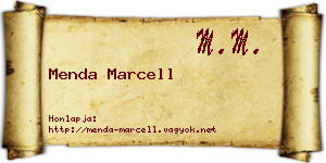 Menda Marcell névjegykártya